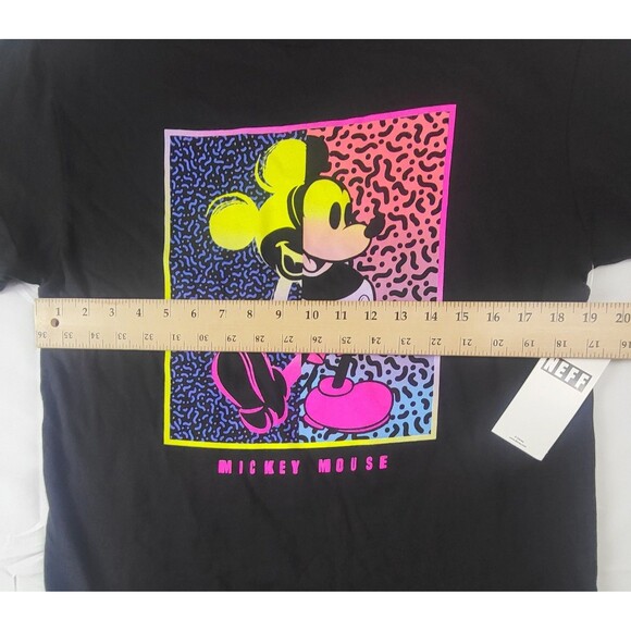 Disney X Neff Men's Medium Mickey Mouse Multi Color Split Graphic T-Shirt Black - Picture 9 of 9